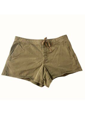 J Crew Khaki Drawstring Cotton Utility Shorts Casual Lightweight Size M